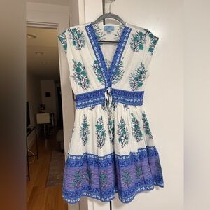 Blue and White Dress